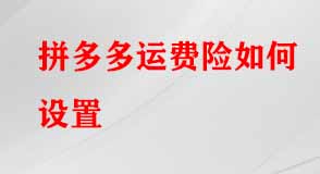 拼多多運(yùn)費(fèi)險(xiǎn)如何設(shè)置