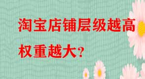 淘寶店鋪層級越高權(quán)重越大